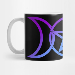 Triple Moon Goddess light purple to blue Mug