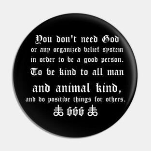666 - No God Pin