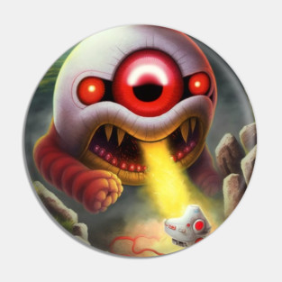 A very fierce Dug and monstrous Dig with red lightning and red eyes Pin