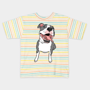 Happy Smiling Pitbull Kids T-Shirt