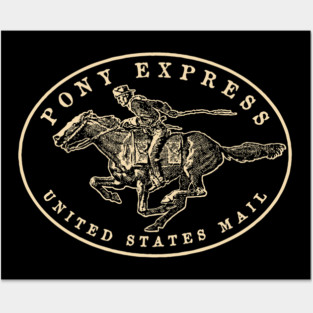 Vintage USPS Pony Express 3 Posters and Art