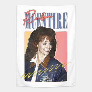 Reba McEntire // Vintage 80s Style Fan Design Tapestry