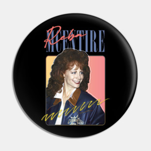 Reba McEntire // Vintage 80s Style Fan Design Pin