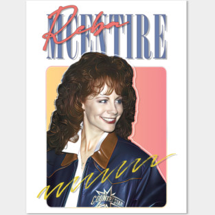 Reba McEntire // Vintage 80s Style Fan Design Posters and Art