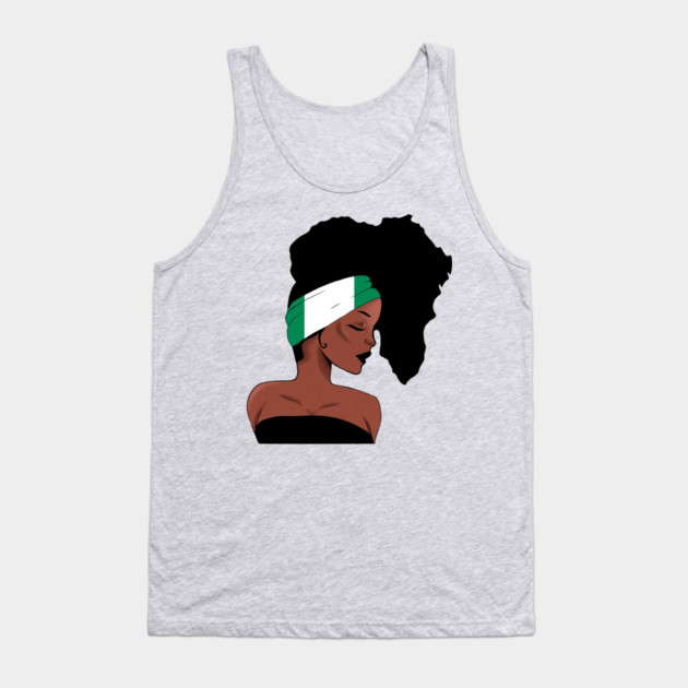 African Woman, Nigrian Colors, Africa Map Tank Top by logiamerch