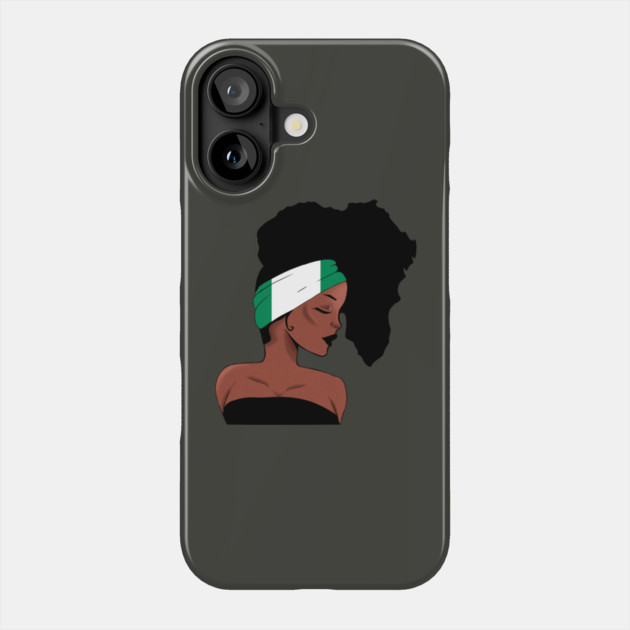African Woman, Nigrian Colors, Africa Map Phone Case by logiamerch