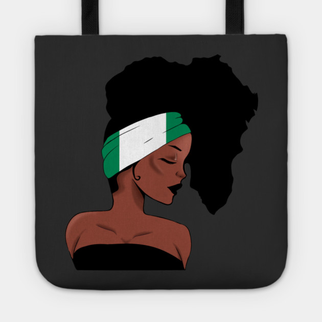African Woman, Nigrian Colors, Africa Map Tote by logiamerch