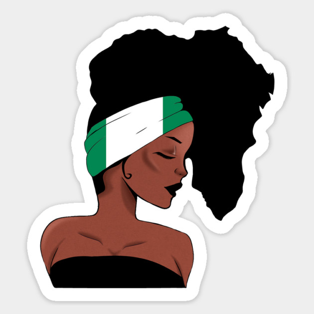 African Woman, Nigrian Colors, Africa Map Magnet by logiamerch