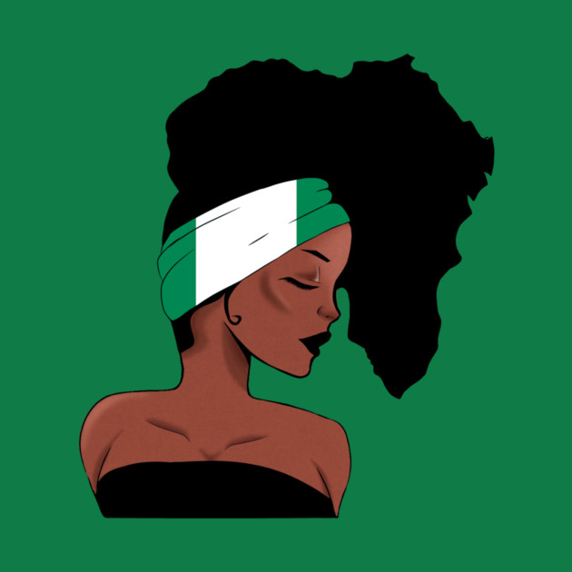 African Woman, Nigrian Colors, Africa Map by logiamerch