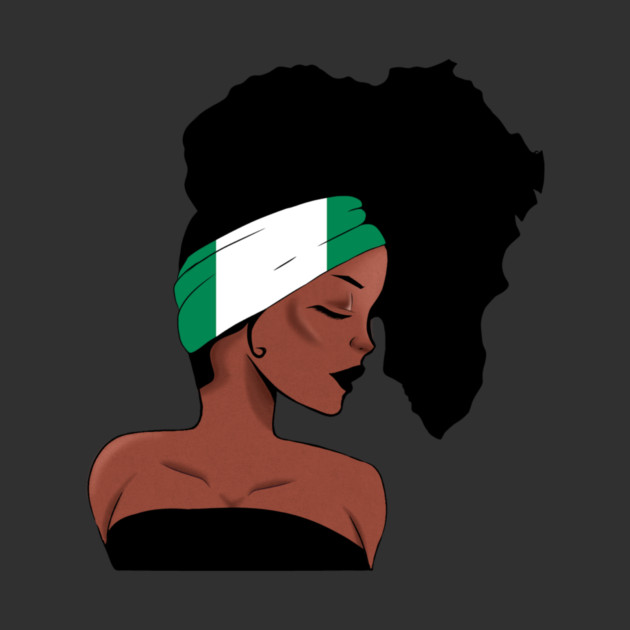 African Woman, Nigrian Colors, Africa Map by logiamerch