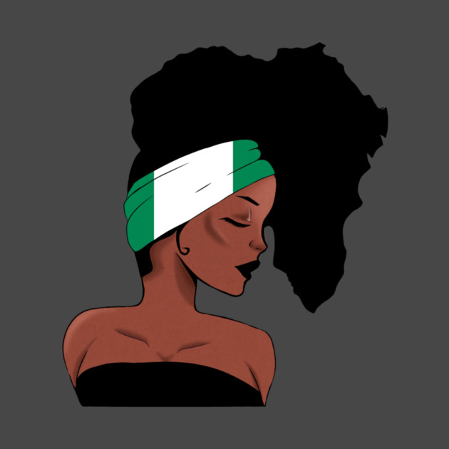 African Woman, Nigrian Colors, Africa Map by logiamerch