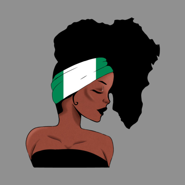 African Woman, Nigrian Colors, Africa Map by logiamerch