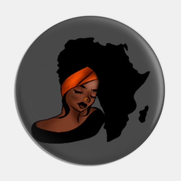 African Woman, Afro Woman, Africa Map Pin by logiamerch