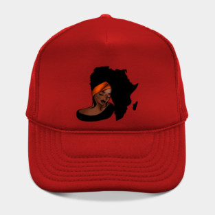African Woman, Afro Woman, Africa Map Hat