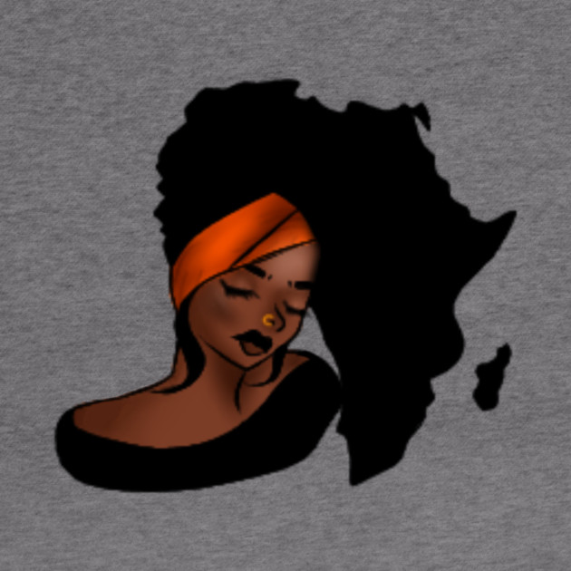 African Woman, Afro Woman, Africa Map by logiamerch