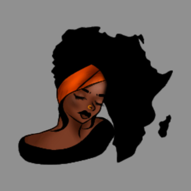 African Woman, Afro Woman, Africa Map by logiamerch