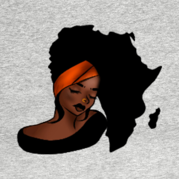 African Woman, Afro Woman, Africa Map by logiamerch