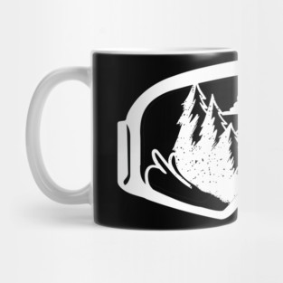 Funny Skiing Skier and Apres Ski Googles Holiday Design Mug