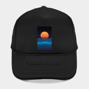 Outrun sunrise Hat