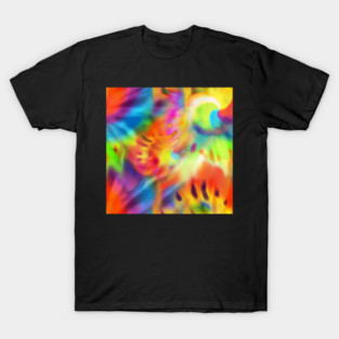 Tie-dye hippy rainbow psychedelic flower child free spirit bright and pretty pattern T-Shirt