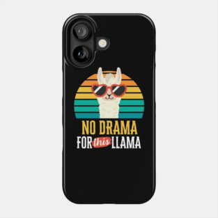 No Drama for This Llama Funny Vintage Sunset Animal Lover Phone Case