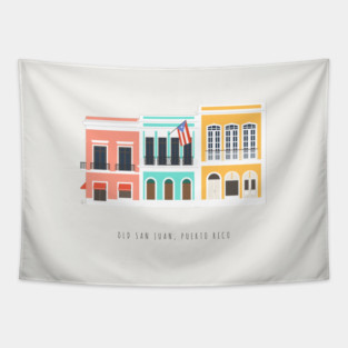 Colorful Old San Juan, Puerto Rico Tapestry