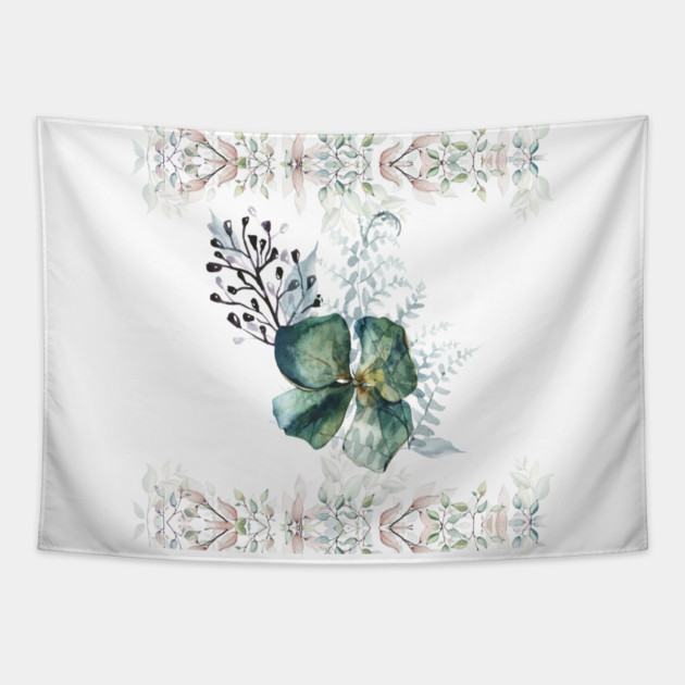 Floral Watercolor Tapestry by REG