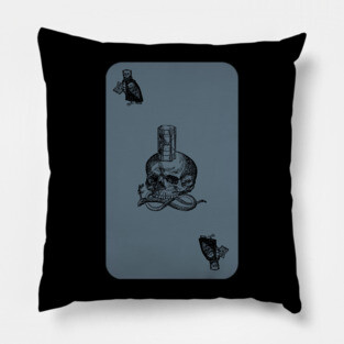 Memento Mori Poker Card Pillow