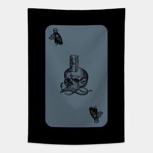 Memento Mori Poker Card Tapestry