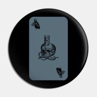 Memento Mori Poker Card Pin