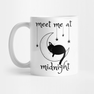 Meet me at midnight. With a cat! Mug