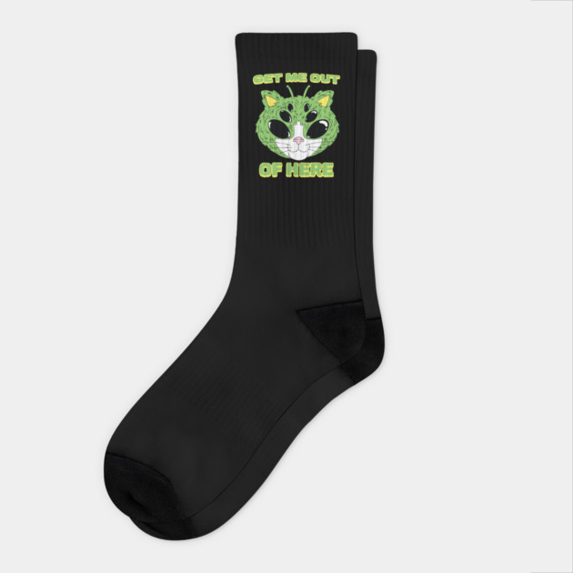 UFO Get Me Out Of Here Alien Cat Socks by The WYLD Tribe