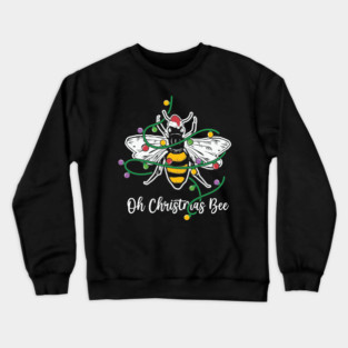 Oh Christmas Bee Christmas Lights Crewneck Sweatshirt