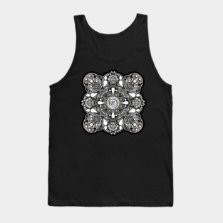 Metroid mandala black and white Tank Top