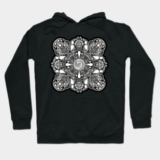 Metroid mandala black and white Hoodie