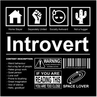 Introvert Label Posters and Art