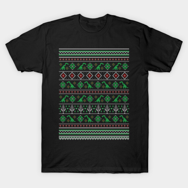 Shylasaur Holiday Sweater T-Shirt by allisawr