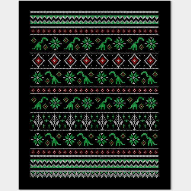 Shylasaur Holiday Sweater Wall Art by allisawr