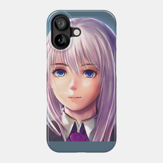 Purple Hair Anime Girl Phone Case by animegirlnft
