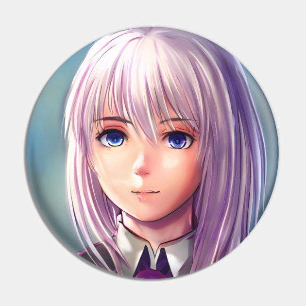 Purple Hair Anime Girl Pin by animegirlnft