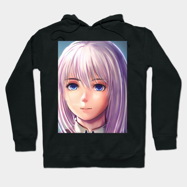 Purple Hair Anime Girl Hoodie by animegirlnft