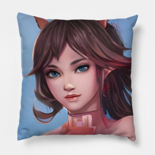Brown Hair Anime Girl kawaii Pillow