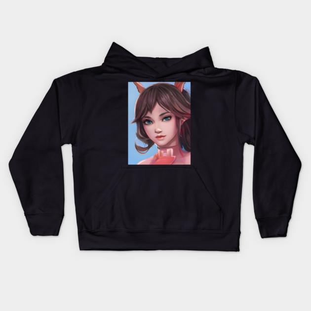 Brown Hair Anime Girl kawaii Kids Hoodie by animegirlnft