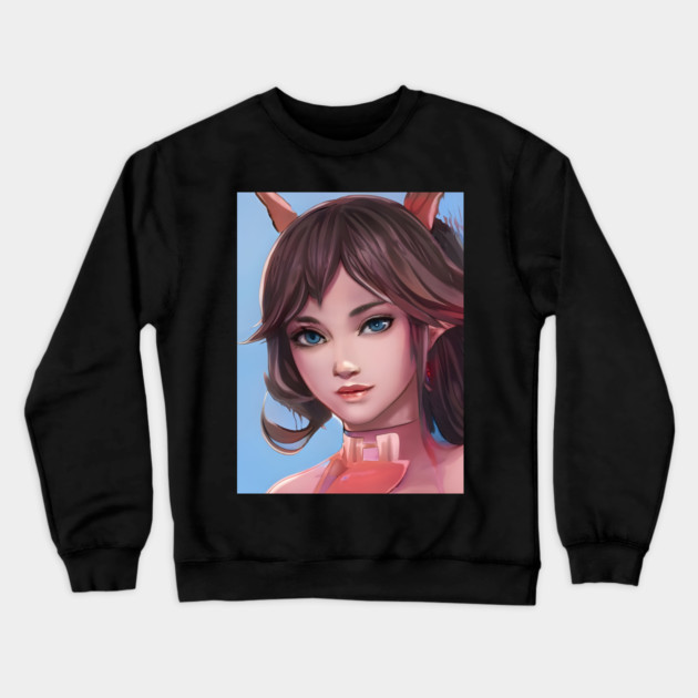 Brown Hair Anime Girl kawaii Crewneck Sweatshirt by animegirlnft