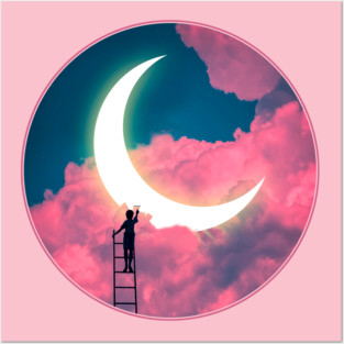 Painting In The Moonlight Posters and Art