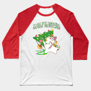 Twas the Zoomies Before Christmas Calico Cat Gone Crazy funny xmas Baseball T-Shirt
