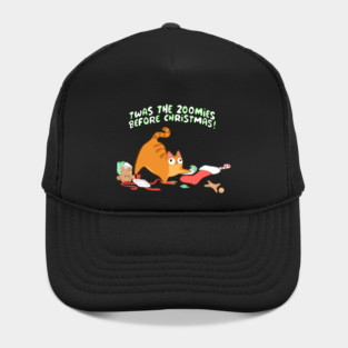 Twas the Zoomies Before Christmas stocking mess Orange Tabby funny Hat