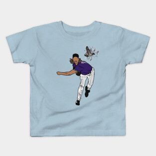 Randy Johnson Hits The Bird Kids T-Shirt