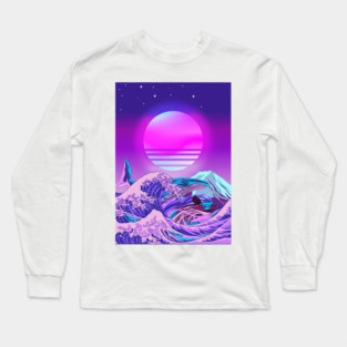 Great Wave off Kanagawa Whale Orca Long Sleeve T-Shirt