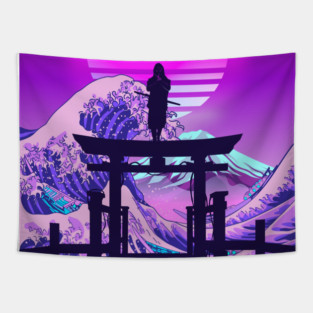 Great Wave off Kanagawa Ninja Tapestry